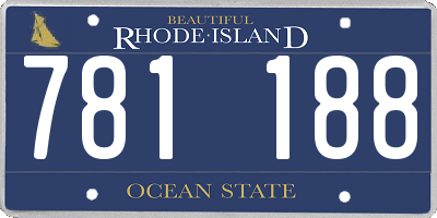 RI license plate 781188