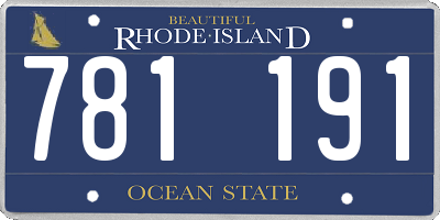 RI license plate 781191