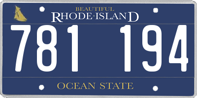 RI license plate 781194