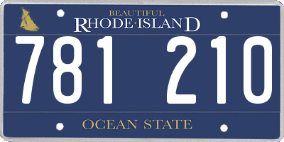 RI license plate 781210