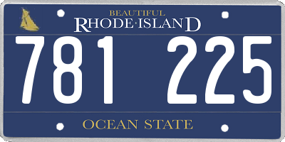 RI license plate 781225