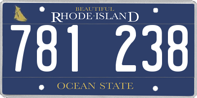 RI license plate 781238