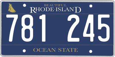 RI license plate 781245