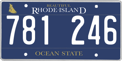 RI license plate 781246