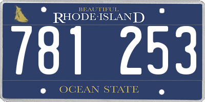 RI license plate 781253