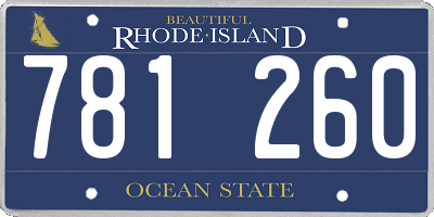 RI license plate 781260