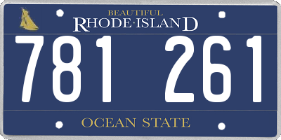 RI license plate 781261