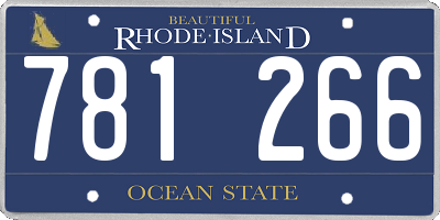 RI license plate 781266