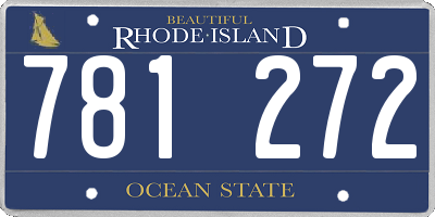RI license plate 781272