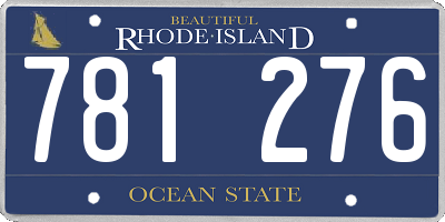 RI license plate 781276