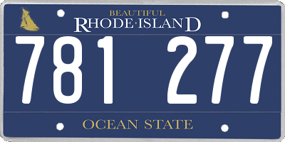 RI license plate 781277