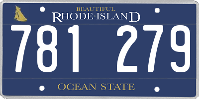 RI license plate 781279