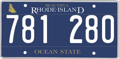 RI license plate 781280