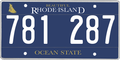 RI license plate 781287