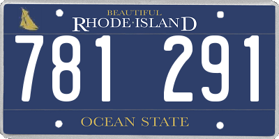 RI license plate 781291