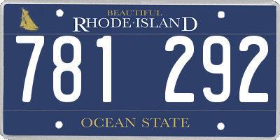 RI license plate 781292