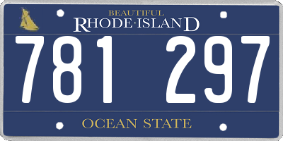 RI license plate 781297