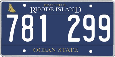RI license plate 781299