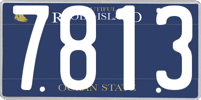 RI license plate 7813