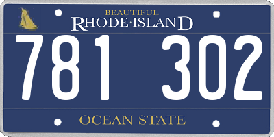 RI license plate 781302