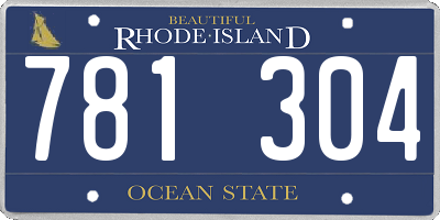 RI license plate 781304