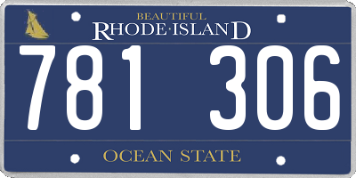 RI license plate 781306