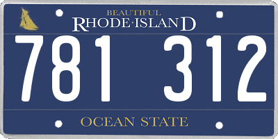 RI license plate 781312