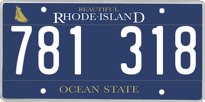 RI license plate 781318
