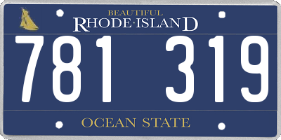 RI license plate 781319