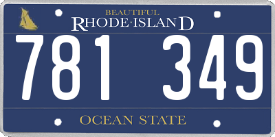 RI license plate 781349