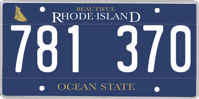 RI license plate 781370