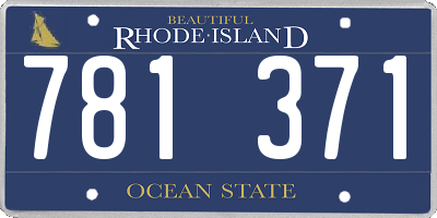 RI license plate 781371