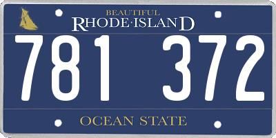 RI license plate 781372