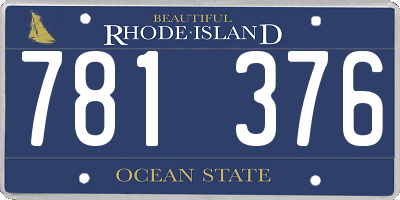 RI license plate 781376