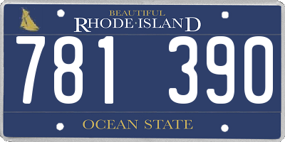 RI license plate 781390