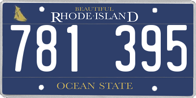 RI license plate 781395