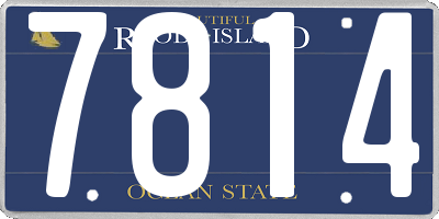 RI license plate 7814
