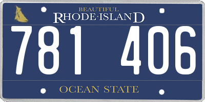 RI license plate 781406