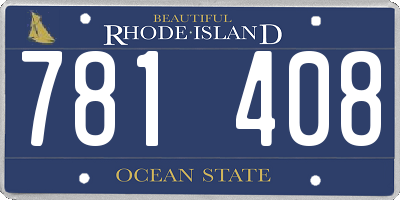RI license plate 781408