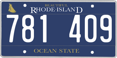 RI license plate 781409