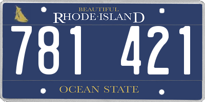 RI license plate 781421
