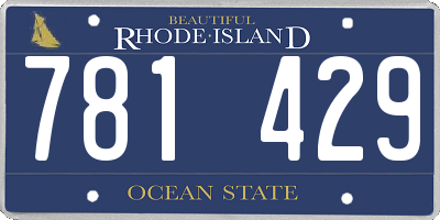 RI license plate 781429