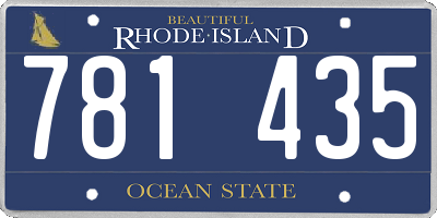 RI license plate 781435