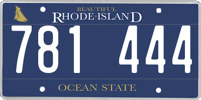 RI license plate 781444