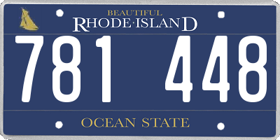 RI license plate 781448