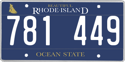 RI license plate 781449