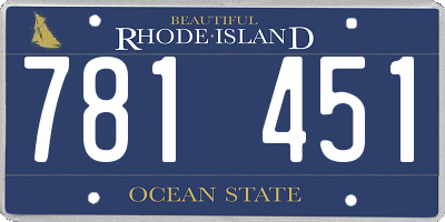 RI license plate 781451