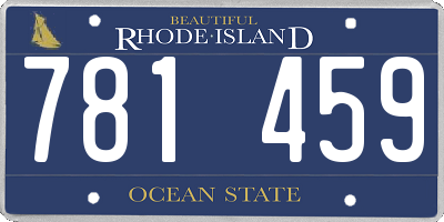 RI license plate 781459