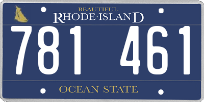 RI license plate 781461