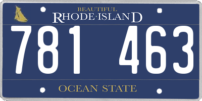 RI license plate 781463